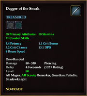 Dagger of the Sneak