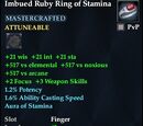 Imbued Ruby Ring of Stamina