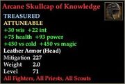Arcane Skullcap of Knowledge