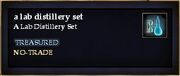 A lab distillery set