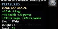 Belt of the Blades Champion