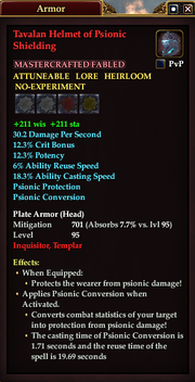 Tavalan Helmet of Psionic Shielding