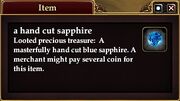 A hand cut sapphire