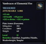 Vambraces of Elemental Fire