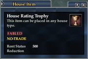 House Rating Trophy Examine Window