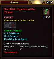 Occultist's Epaulets of the Citadel