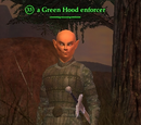 A Green Hood enforcer