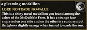 A gleaming medallion