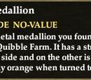 A gleaming medallion