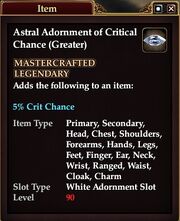 Astral Adornment of Critical Chance (Greater)