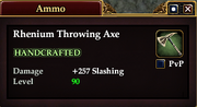 Rhenium Throwing Axe