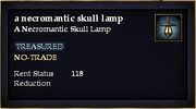 A necromantic skull lamp