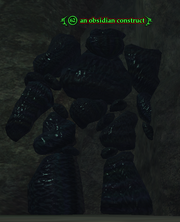 An obsidian construct