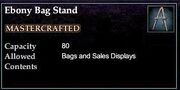 Ebony Bag Stand