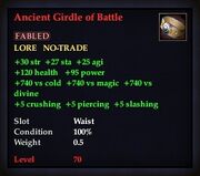 Ancient Girdle of Battle