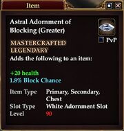 Astral Adornment of Blocking (Greater)