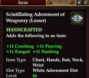 Scintillating Adornment of Weaponry (Lesser)