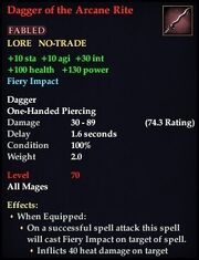 Dagger of the Arcane Rite