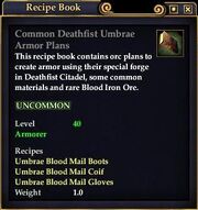 Common Deathfist Umbrae Armor Plans