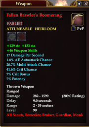Fallen Brawler's Boomerang