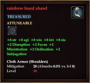 Rainbow hued shawl