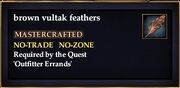 Brown vultak feathers