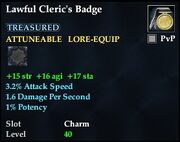 Lawful Cleric's Badge