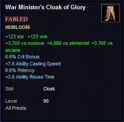 War Minister's Cloak of Glory