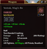 Yestrak, Magi's Bo