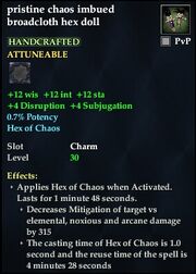 Pristine chaos imbued broadcloth hex doll