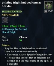 Pristine fright imbued canvas hex doll