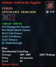 Taaltak's Staff of the Pugilist