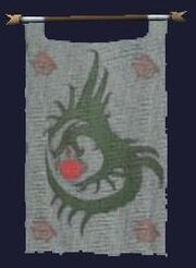 Ceremonial tapestry (visible)