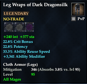 Leg Wraps of Dark Dragonsilk
