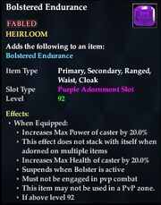 Bolstered Endurance