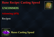 Rune Recipe- Casting Speed