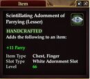 Scintillating Adornment of Parrying (Lesser)