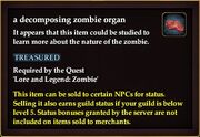 A decomposing zombie organ