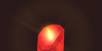 A red holiday candle