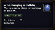Ornate hanging snowflake