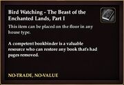 Bird Watching the Beast of the Enchanted Lands, Part I