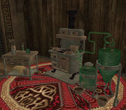 Merry-stove-and-keg-placed