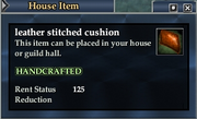 Leather stitched cushion
