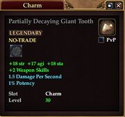 Partially Decaying Giant Tooth
