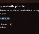 A tiny sea turtle plushie