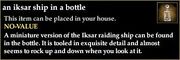 An iksar ship in a bottle