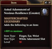 Astral Adornment of Noxious Resilience (Greater)