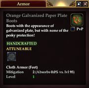 Orange Galvanized Paper Plate Boots