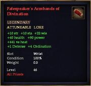 Fatespeaker's Armbands of Divination