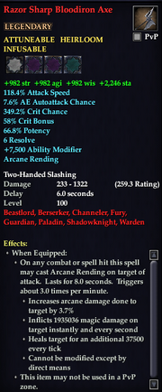 Razor Sharp Bloodiron Axe